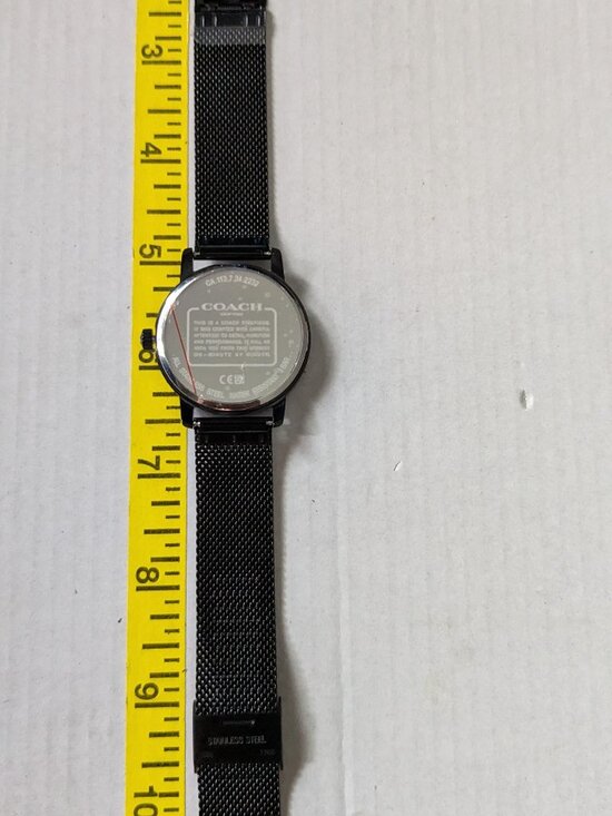 COACH Grand Black Dial Rainbow Crystal Mesh Band Quartz Watch CA 113.7.34.2232 main image 7